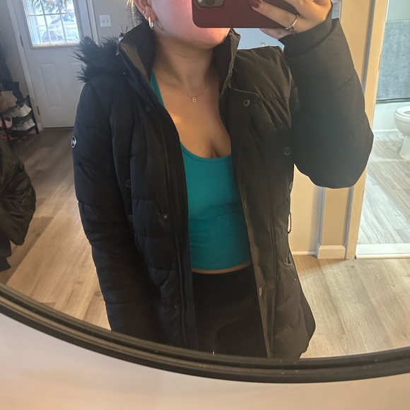 Michael Kors Black Winter Jacket with a Fur Hood - Picture 5 of 6